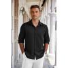 imageCOOFANDY Mens Long Sleeve Wrinkle Free Shirts Button Down Casual Stretch Dress ShirtBlack