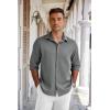 imageCOOFANDY Mens Long Sleeve Wrinkle Free Shirts Button Down Casual Stretch Dress ShirtDark Gray