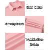 imageCOOFANDY Mens Long Sleeve Wrinkle Free Shirts Button Down Casual Stretch Dress ShirtDark Pink