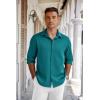 imageCOOFANDY Mens Long Sleeve Wrinkle Free Shirts Button Down Casual Stretch Dress ShirtLake Blue