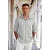 imageCOOFANDY Mens Long Sleeve Wrinkle Free Shirts Button Down Casual Stretch Dress ShirtLight Gray