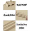 imageCOOFANDY Mens Long Sleeve Wrinkle Free Shirts Button Down Casual Stretch Dress ShirtMoon Gray