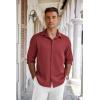 imageCOOFANDY Mens Long Sleeve Wrinkle Free Shirts Button Down Casual Stretch Dress ShirtWine Red