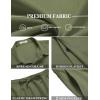 imageCOOFANDY Mens Summer Beach Outfits 2 Piece Short Sleeve Shirts and Shorts Vacation Texture Linen Sets for MenArmy Green