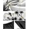 imageCOOFANDY Mens Summer Beach Outfits 2 Piece Short Sleeve Shirts and Shorts Vacation Texture Linen Sets for MenCoconut Tree White