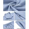 imageCOOFANDY Mens Summer Beach Outfits 2 Piece Short Sleeve Shirts and Shorts Vacation Texture Linen Sets for MenDenim Blue