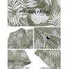 imageCOOFANDY Mens Summer Beach Outfits 2 Piece Short Sleeve Shirts and Shorts Vacation Texture Linen Sets for MenGreen  Leaf
