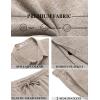 imageCOOFANDY Mens Summer Beach Outfits 2 Piece Short Sleeve Shirts and Shorts Vacation Texture Linen Sets for MenKhaki
