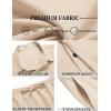 imageCOOFANDY Mens Summer Beach Outfits 2 Piece Short Sleeve Shirts and Shorts Vacation Texture Linen Sets for MenLight Khaki