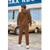 imageCOOFANDY Mens Tracksuit 2 Piece Set Hoodie Sweatsuits Athletic Jogging Suits Casual Sports OutfitsBrown