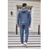 imageCOOFANDY Mens Tracksuit 2 Piece Set Hoodie Sweatsuits Athletic Jogging Suits Casual Sports OutfitsDenim Blue