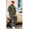 imageCOOFANDY Mens Tracksuit 2 Piece Set Hoodie Sweatsuits Athletic Jogging Suits Casual Sports OutfitsOlive Green