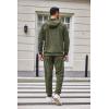 imageCOOFANDY Mens Tracksuit 2 Piece Set Hoodie Sweatsuits Athletic Jogging Suits Casual Sports OutfitsOlive Green