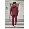 imageCOOFANDY Mens Tracksuit 2 Piece Set Hoodie Sweatsuits Athletic Jogging Suits Casual Sports OutfitsWine Red