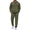 imageCOOFANDY Mens Tracksuit 2 Piece Set Hoodie Sweatsuits Athletic Jogging Suits Casual Sports OutfitsOlive Green