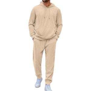 imageCOOFANDY Mens Tracksuit 2 Piece Set Hoodie Sweatsuits Athletic Jogging Suits Casual Sports OutfitsKhaki