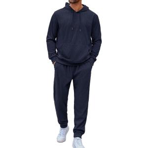 imageCOOFANDY Mens Tracksuit 2 Piece Set Hoodie Sweatsuits Athletic Jogging Suits Casual Sports OutfitsNavy