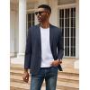 imageCOOFANDY Mens Casual Knit Blazer Two Button Lightweight Sport Coats Suit Jacket01navy Blue