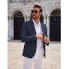 imageCOOFANDY Mens Casual Knit Blazer Two Button Lightweight Sport Coats Suit Jacket01navy Blue