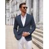 imageCOOFANDY Mens Casual Knit Blazer Two Button Lightweight Sport Coats Suit Jacket01navy Blue