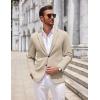 imageCOOFANDY Mens Casual Knit Blazer Two Button Lightweight Sport Coats Suit Jacket02light Khaki