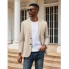 imageCOOFANDY Mens Casual Knit Blazer Two Button Lightweight Sport Coats Suit Jacket02light Khaki