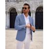 imageCOOFANDY Mens Casual Knit Blazer Two Button Lightweight Sport Coats Suit JacketBlue