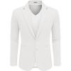 imageCOOFANDY Mens Casual Knit Blazer Two Button Lightweight Sport Coats Suit JacketWhite