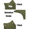 imageCOOFANDY Mens Workout Tank Top Ribbed Knit Sleeveless Gym Muscle T Shirts Bodybuilding TeeArmy Green1 Pcs