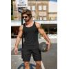 imageCOOFANDY Mens Workout Tank Top Ribbed Knit Sleeveless Gym Muscle T Shirts Bodybuilding TeeBlack1 Pcs