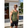 imageCOOFANDY Mens Workout Tank Top Ribbed Knit Sleeveless Gym Muscle T Shirts Bodybuilding TeeBlackArmy Green 2 Pcs