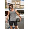imageCOOFANDY Mens Workout Tank Top Ribbed Knit Sleeveless Gym Muscle T Shirts Bodybuilding TeeMedium Grey1 Pcs