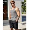 imageCOOFANDY Mens Workout Tank Top Ribbed Knit Sleeveless Gym Muscle T Shirts Bodybuilding TeeMedium Grey1 Pcs