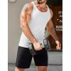 imageCOOFANDY Mens Workout Tank Top Ribbed Knit Sleeveless Gym Muscle T Shirts Bodybuilding TeeWhite1 Pcs