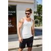 imageCOOFANDY Mens Workout Tank Top Ribbed Knit Sleeveless Gym Muscle T Shirts Bodybuilding TeeWhiteLight Blue 2 Pcs