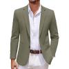 imageCOOFANDY Mens Casual Knit Blazer Two Button Lightweight Sport Coats Suit JacketOlive Green