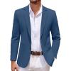 imageCOOFANDY Mens Casual Knit Blazer Two Button Lightweight Sport Coats Suit JacketRoyal Blue