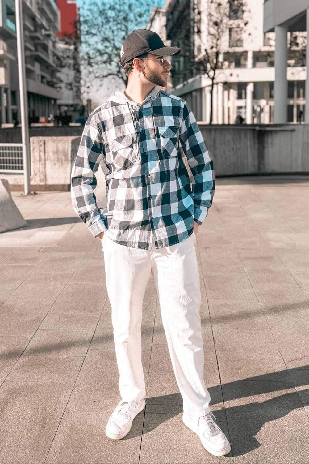 imageCOOFANDY Mens Casual Cotton Pants Regular Fit Elastic Waist Drawstring Twill Pants Straight Leg Chino PantsWhite