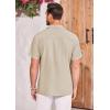imageCOOFANDY Mens Hawaiian Tropical Shirts Short Sleeve Button Down Summer Beach Shirt with PocketBeige  Palm Tree