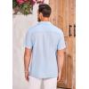 imageCOOFANDY Mens Hawaiian Tropical Shirts Short Sleeve Button Down Summer Beach Shirt with PocketSky Blue  Floral