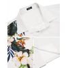 imageCOOFANDY Mens Hawaiian Tropical Shirts Short Sleeve Button Down Summer Beach Shirt with PocketWhite  Floral