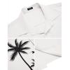 imageCOOFANDY Mens Hawaiian Tropical Shirts Short Sleeve Button Down Summer Beach Shirt with PocketWhite  Palm Tree