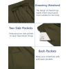 imageCOOFANDY Mens Linen Casual Pants Elastic Waist Drawstring Trousers Yoga Beach Summer PantsArmy Green