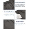 imageCOOFANDY Mens Linen Casual Pants Elastic Waist Drawstring Trousers Yoga Beach Summer PantsDark Grey
