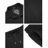 imageCOOFANDY Mens 2 Piece Outfit Casual Short Sleeve Button Down Shirt Beach Summer Loose Pant SetsBlack