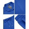 imageCOOFANDY Mens 2 Piece Outfit Casual Short Sleeve Button Down Shirt Beach Summer Loose Pant SetsBlue