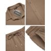 imageCOOFANDY Mens 2 Piece Outfit Casual Short Sleeve Button Down Shirt Beach Summer Loose Pant SetsBrown