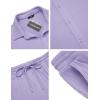 imageCOOFANDY Mens 2 Piece Outfit Casual Short Sleeve Button Down Shirt Beach Summer Loose Pant SetsLight Purple