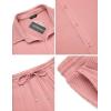 imageCOOFANDY Mens 2 Piece Outfit Casual Short Sleeve Button Down Shirt Beach Summer Loose Pant SetsPink