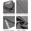 imageCOOFANDY Mens Button Down Shirts Short Sleeve Casual Shirts Summer Beach Shirts Vacation Wedding Shirts with PocketAdark Grey